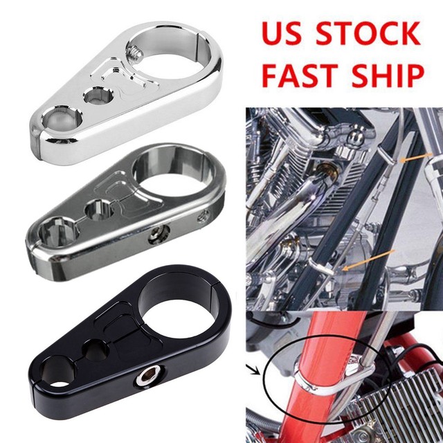2x 1" 25mm Frame Handlebar Clutch Cable Brake Line Clamp Clip For