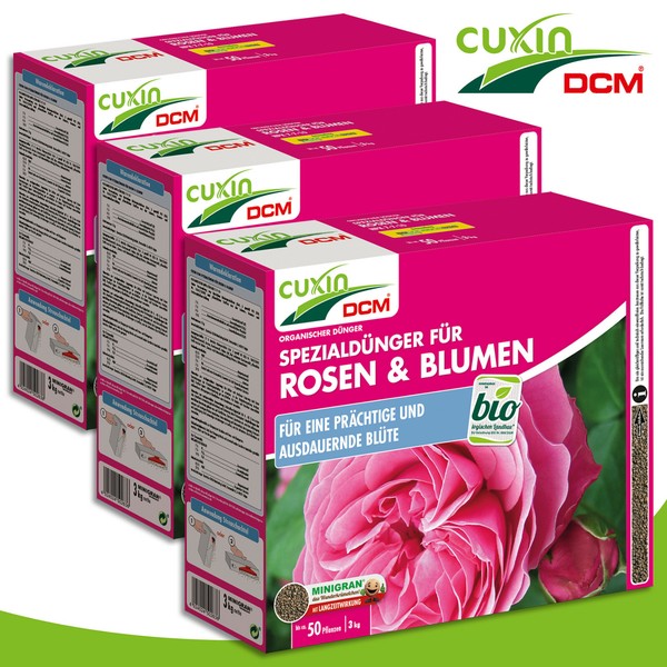Cuxin Dcm 3 X 3 Kg SpezialdüNger FüR Rosen & Blumen Bio Wachstum NäHrstoff BlüTe-image
