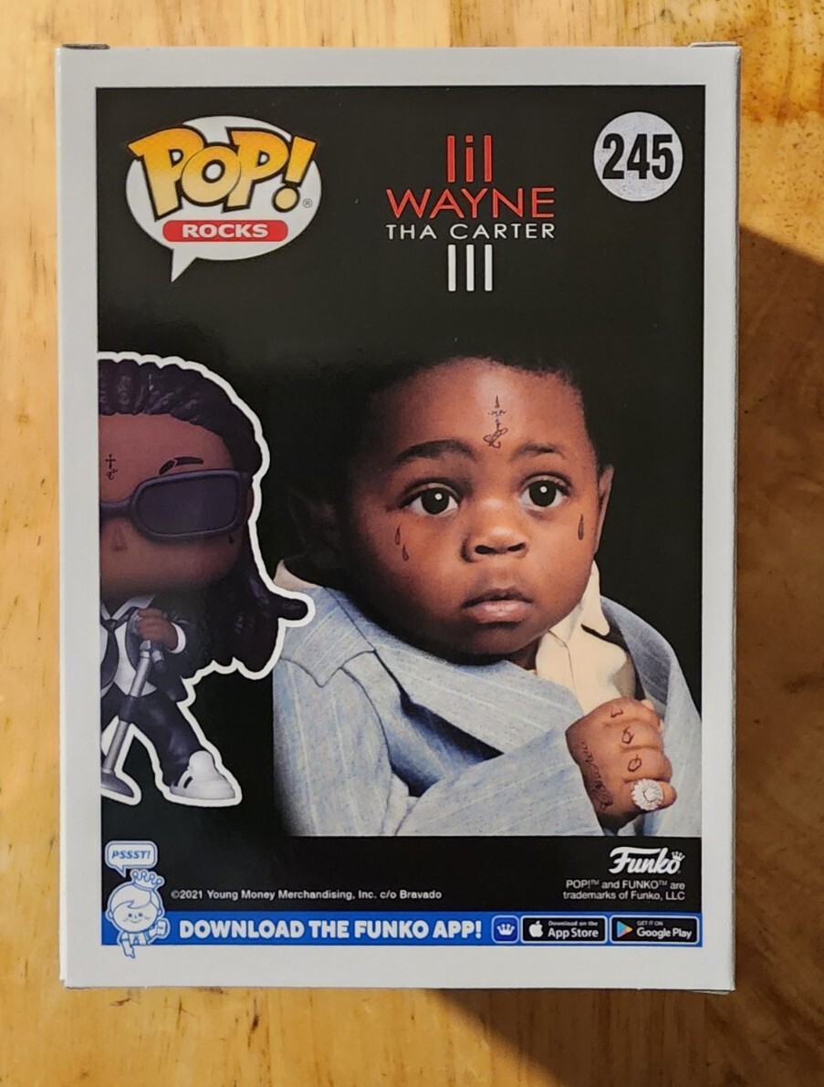 2021 Funko Pop Rocks : LIL WAYNE #245 Vinyl Funko Shop Exclusive