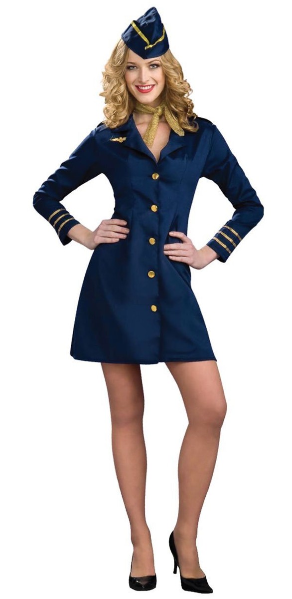 Air Hostess Flight Attendant Stewardess Fancy Dress Up Halloween
