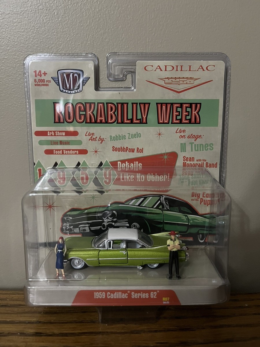 M2 Machines 1959 CADILLAC Series 62 Diorama Rockabilly Week 1/64