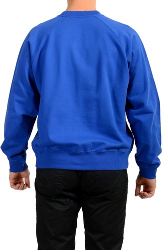 Versace Men's College Fit Royal Blue Logo Print Crewneck Sweatshirt US 3XL IT 58 - Picture 3 of 6