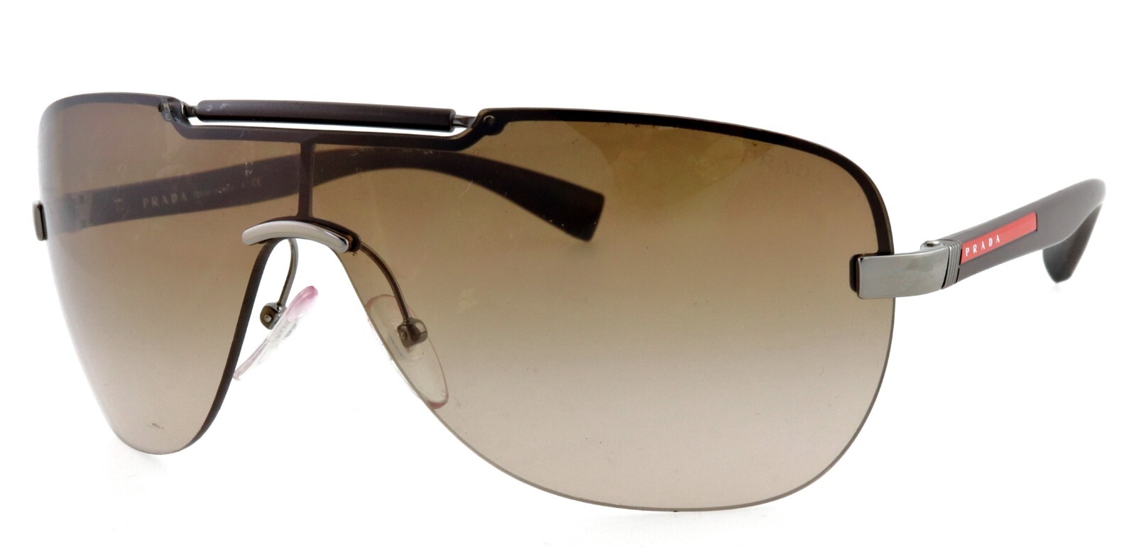 PRADA SPS52N 5AV-6S1 Brown Unisex Aviator Sunglasses Made in Italy