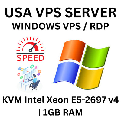 KVM Intel Xeon E5-2697 v4 | 1GB RAM | 1 Month RDP Windows Server Hosting