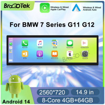 14.9'' Android 13 Car Stereo Carplay GPS DAB+ TPMS For BMW 7 Series G11 G12 G13