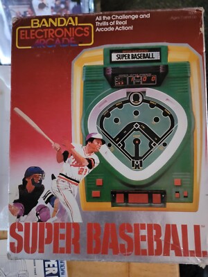 RARE BANDAI ELECTRONICS ARCADE SUPER BASEBALL #8009 WORKING W/BOX