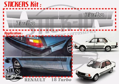 STICK-IN 18 Turbo R18 - Autocollants Stickers Kit Complet 100% IDENTIQUE ORIGINE