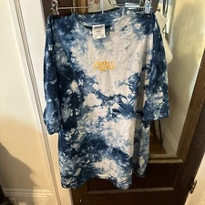 Shaka Wear Blue Tie Dye Heavyweight T-Shirt Men's 2XL Short Sleeve Crew Neck