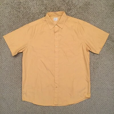 Haband UV Shield Insta Dry Shirt Mens Large Yellow Short Sleeve Button Front - Image 1 of 4