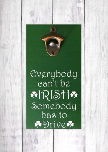 Abridor de botellas de madera Handmade (montado en la pared) S