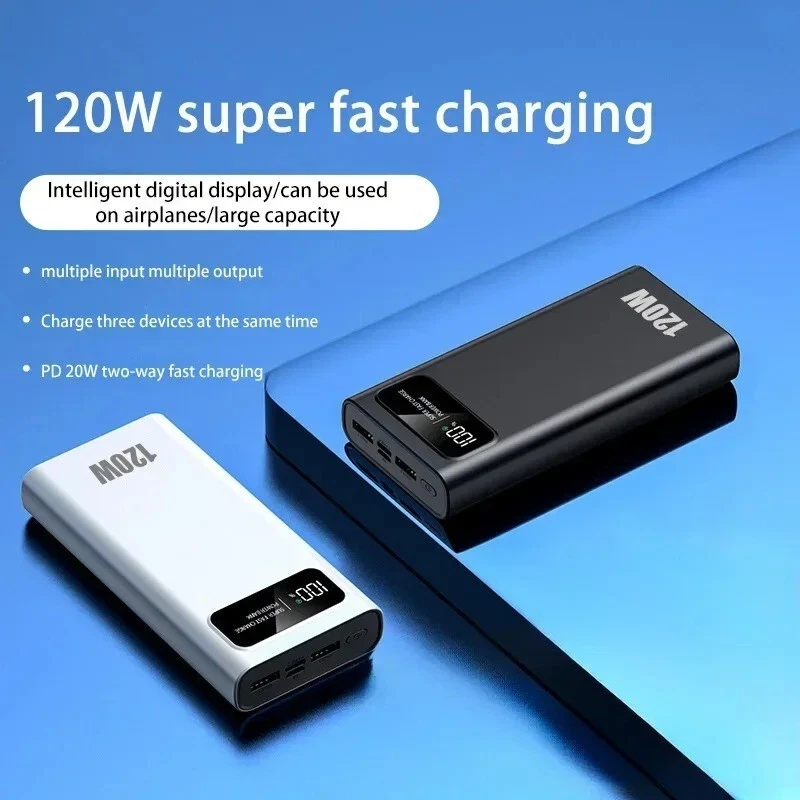 Power Bank Fast Charger 120W PD Powerbank Phone External Battery - USB & Type-C - Image 3 of 4