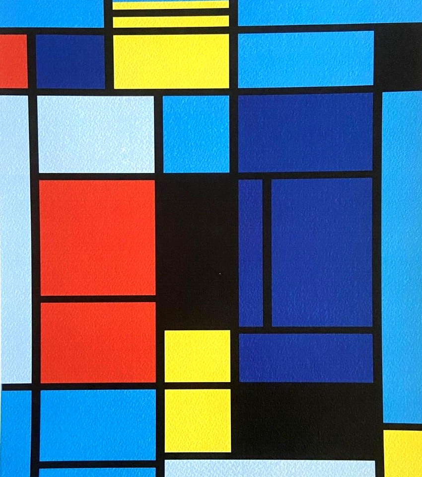 Litografía Piet Mondrian certificado de autenticidad original numerada firmada op _Josef Albers Foto 2 de 4