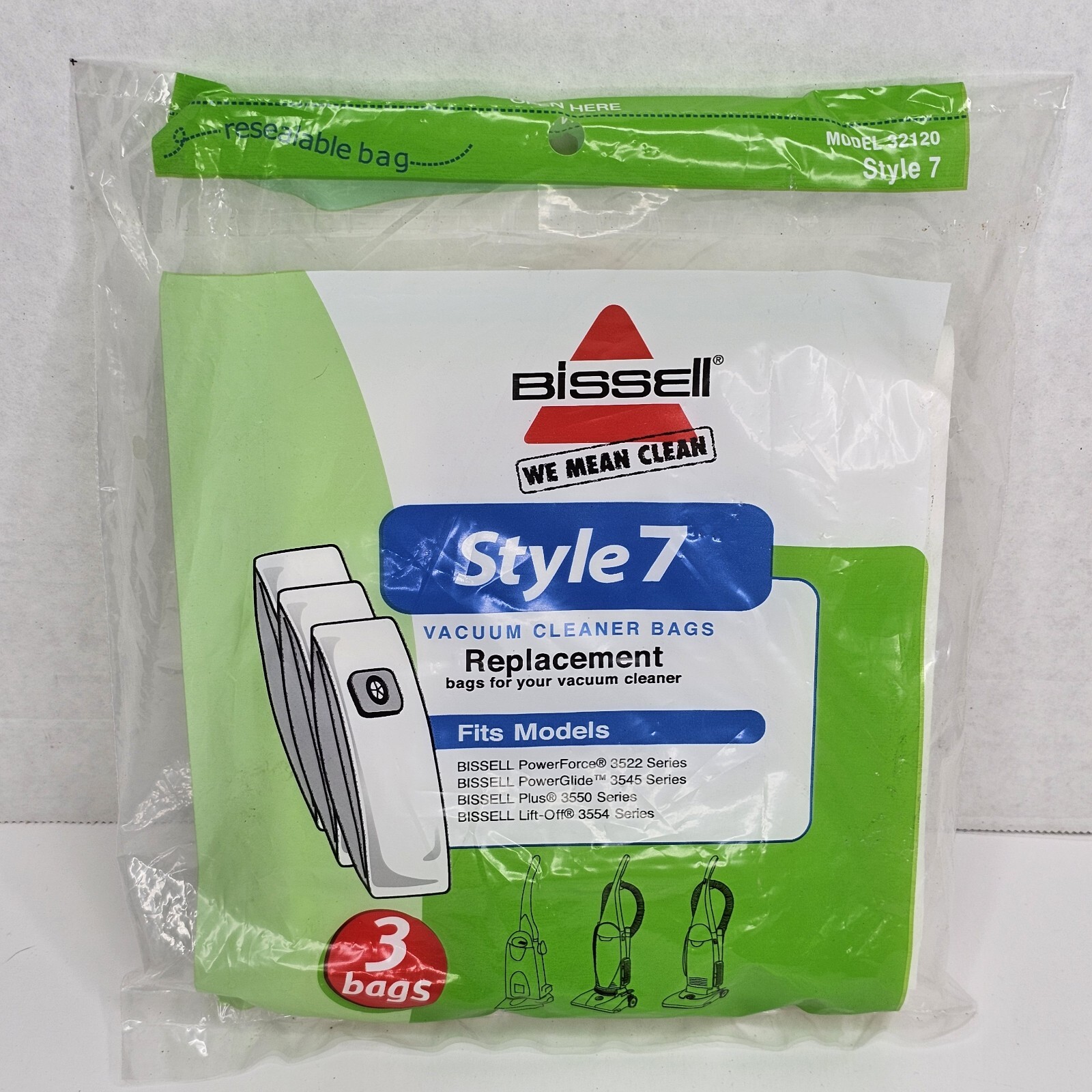 Bissell Style 7 Vacuum Cleaner Bags Model 32120 Sealed Pkg of 3 eBay