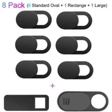 8PCS WebCam Cover Slide Camera Privacy Security Protect Sticker For Phone Laptop