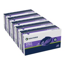 Halyard Purple Nitrile Exam Gloves 55080 - 5 BOXES of 100 500 gloves X-SMALL