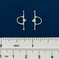 TWMHC Traditional 1:9 Scale D-RING DEE RING FULL CHEEK SNAFFLE BIT Silver-tone