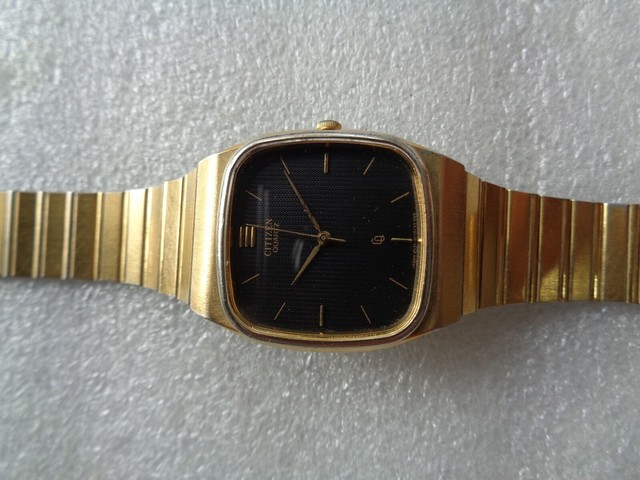citizen quartz gold plated watch