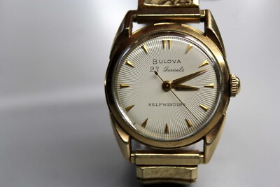 1956 Bulova 23 Jewels self winding Men's Watch 10k Gold Bezel