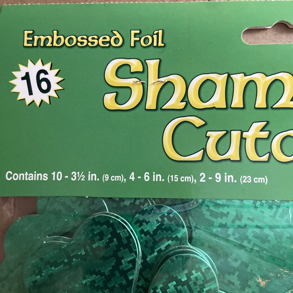 Recortes de trébol de lámina en relieve de 3 a 9 pulgadas Foto 3 de 3