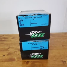 Grip Fast Round Roofing 1" and 1-1/4" Plastic Cap Roofing Nails - Open Box