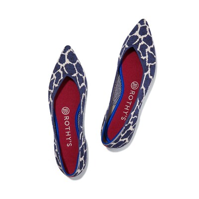 Rothy's Indigo Giraffe Points New in Box - Size 10