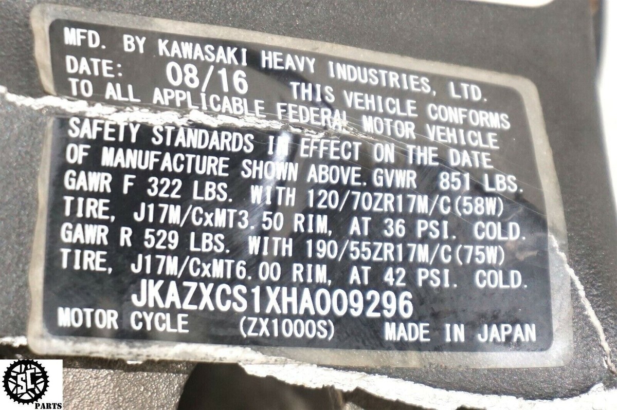 2019 KAWASAKI NINJA ZX10R FRAME CHASSIS BOS | eBay