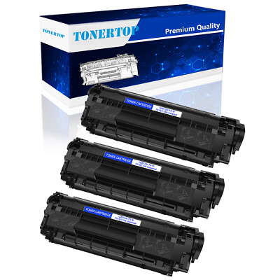 3PK Black Q2612A Toner Cartridge Compatible For HP 12A LaserJet 1018 1020 New