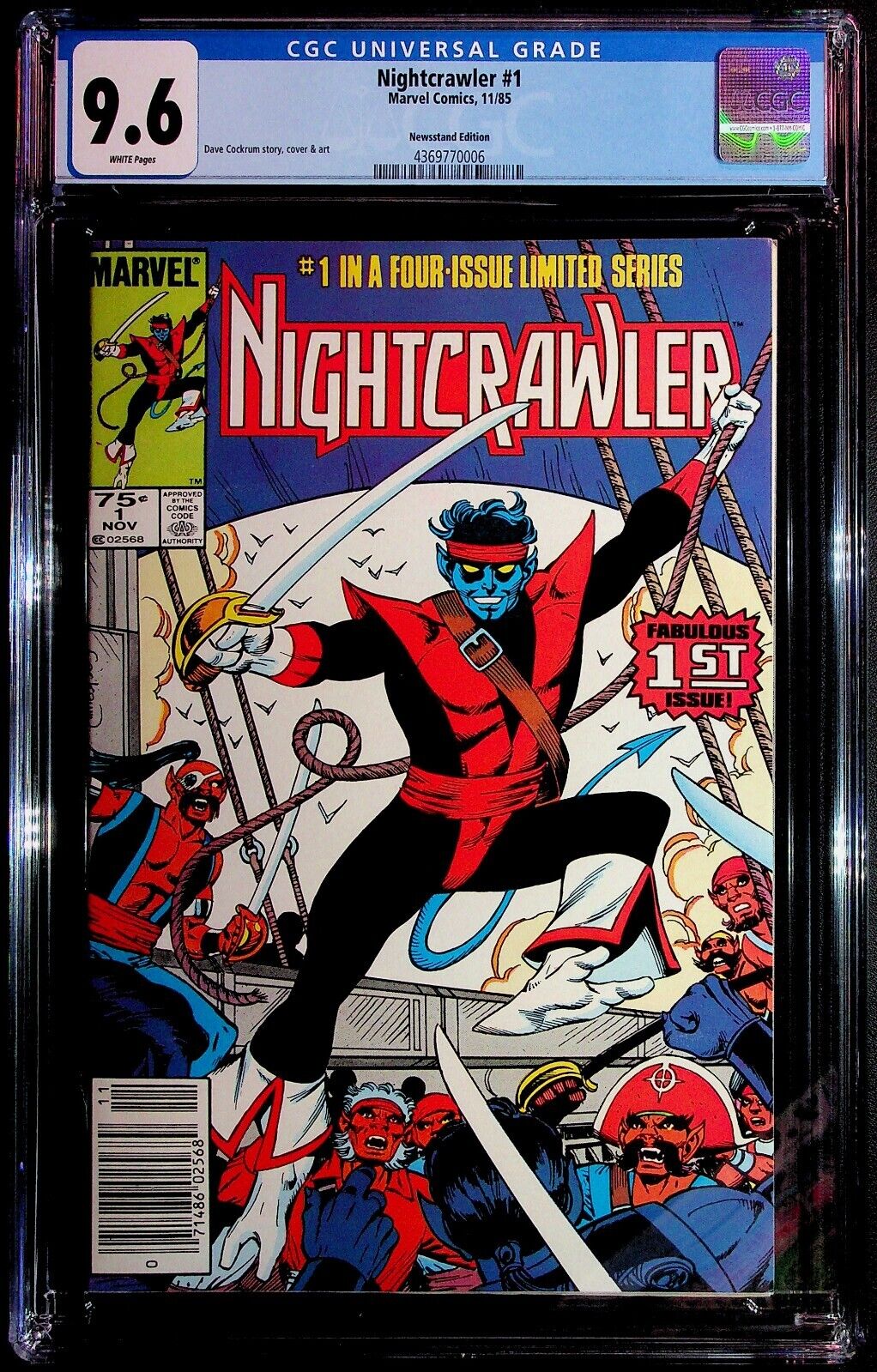 Nightcrawler #1 Marvel Comics 1985 NM+ (9.6) (Rare Newsstand Edition) (CGC)