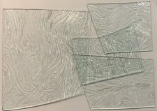 Large Clear Feather Design Stained Glass Pieces For Hobbies/Mosaics/Arts/Crafts