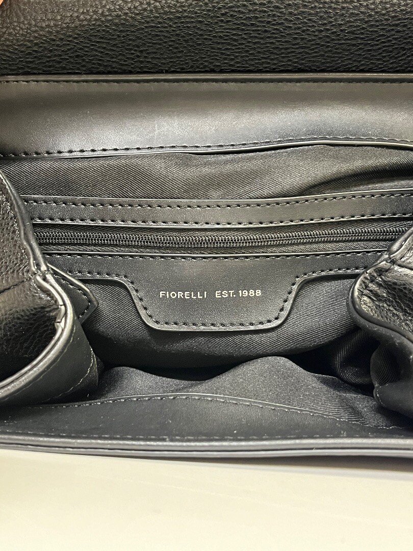 Ladies FIORELLI Black Leather Backpack Plain Bag CG N42 eBay