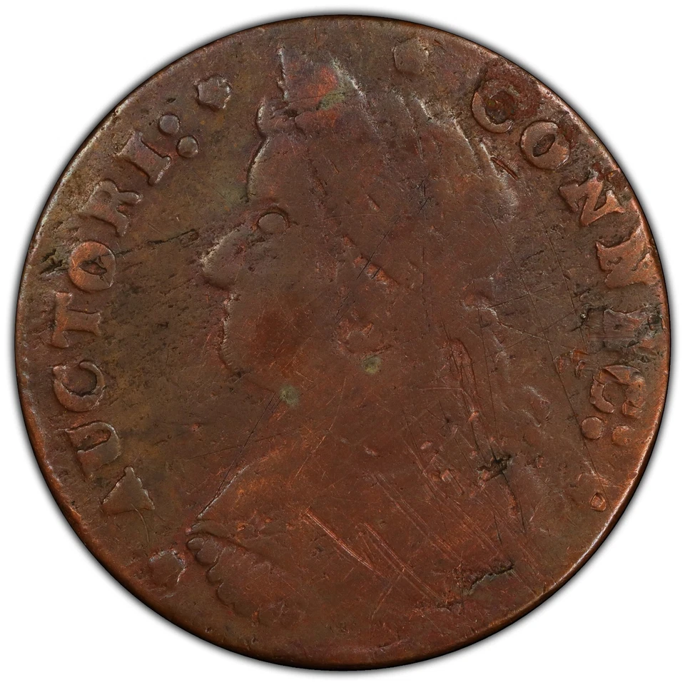 1787 CONNECTICUT COLONIAL COPPER DRAPED BUST FACING LEFT PCGS VG DETAIL#45199301 - Image 2 of 4