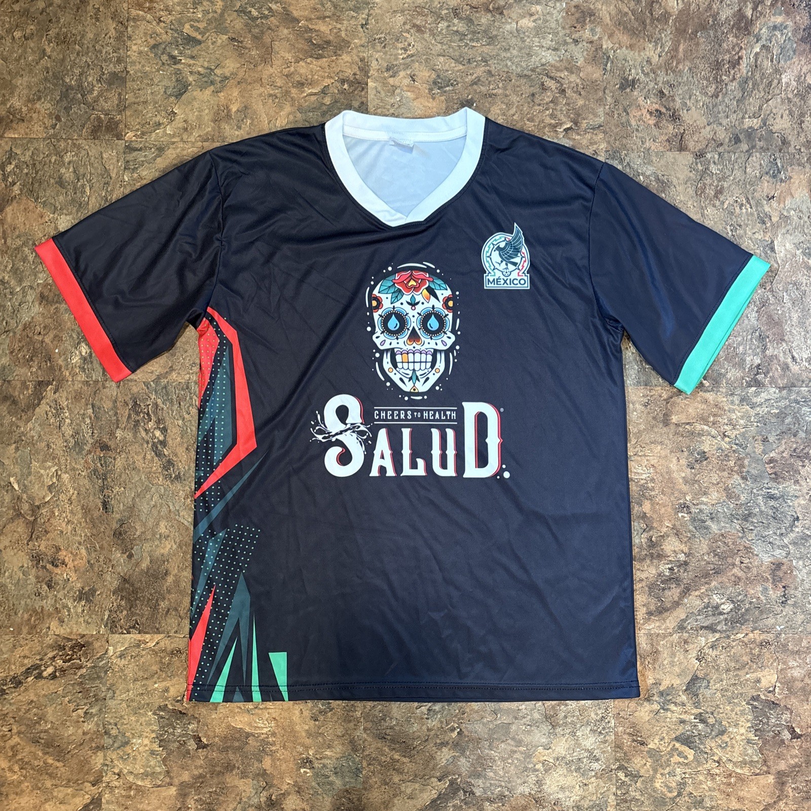 Fifa Mexico Vs Portugal Final Game Match Salud Jersey Large