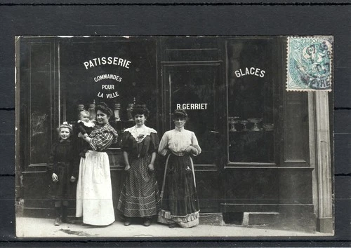 PHOTO CARD POSTCARD FRANCE PATISSERIE GERRIET OBL AVEYRON VILLEFRANCHE DE ROUERGUE