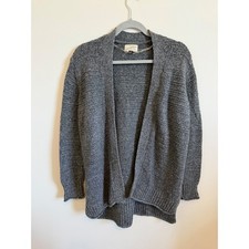 Universal Thread Womens Gray Open Front Cardigan Knit Sweater Sz Medium Heather