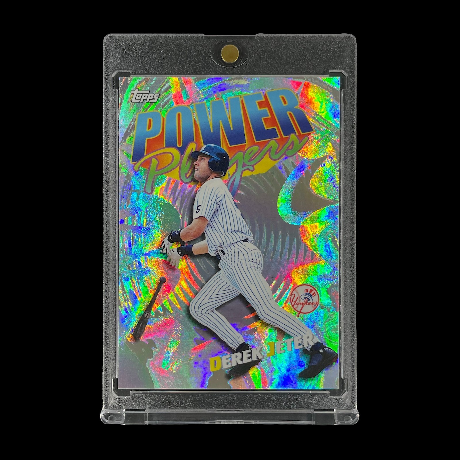 DEREK JETER COMIC RAINBOW FOIL HOLO CARD 2000 Topps Power Insert - Yankees