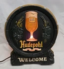 Vintage Hudepohl 14K Beer Rare Lighted Welcome Sign 13" x 15" Works!