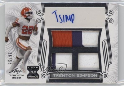 2023 Leaf Trinity White Silver 95/99 Trenton Simpson #TA-TS1 Rookie Auto RC 0u66