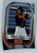 2021 Bowman #BTP-82 Robert Hassell Chrome Bowman Scouts Top 100