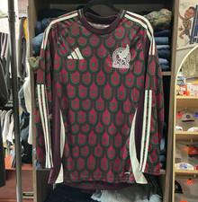 Rare 2016 Adidas Mexico Soccer Jersey Long Sleeve L Burgundy/Green/White Peacock