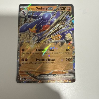 Cynthia's Garchomp GX Pokémon Card - Corkscrew Dive, Draconic