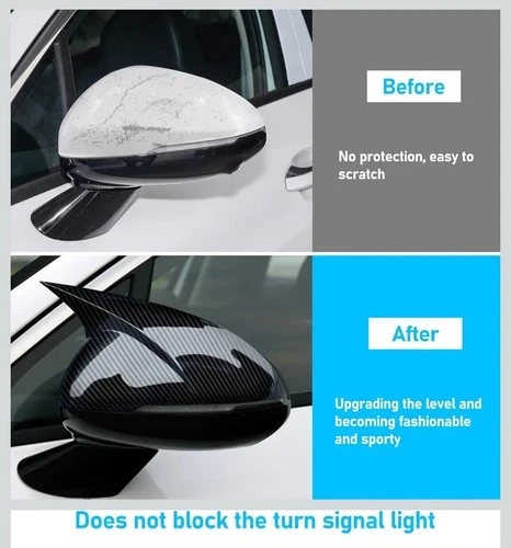 FOR 21-2025 KIA K5 REAL CARBON FIBER ADD ON SIDE VIEW MIRROR COVER CAPS OVERLAY