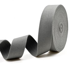 1.5" x 10Yds Heavy Cotton Webbing Gray High-density plain weave, 10 yds tot...