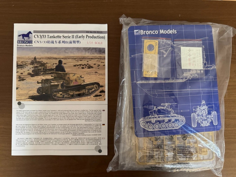 Bronco CB35125 CV3/33 Tankette Serie II (Early Production) scala 1/35 - Immagine 2 di 2