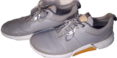 Ecco Biom H4 sz 45 (11-11.5 US) Gray Leather Gore-tex Spikeless Golf Shoes