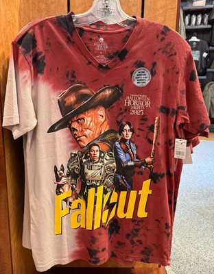 Fallout TV Show Tie Dye Shirt Halloween Horror Nights HHN XL Lucy Ghoul NWT