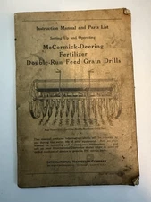 Vintage Original McCormick IHC Fertilizer Spreader Grain Drill Owners Manual
