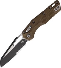 Microtech MSI Ram-Lok Tri Grip DE PS  Partial Serrated M390MK Stahl Dark Earth