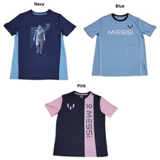 Messi Kids Lightweight Graphic Print Crew Neck Short Sleeve Tee