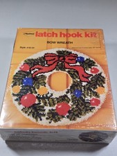 Malina Latch Hook Kit Bow Wreath 42/01 Christmas Holiday Decorations NEW