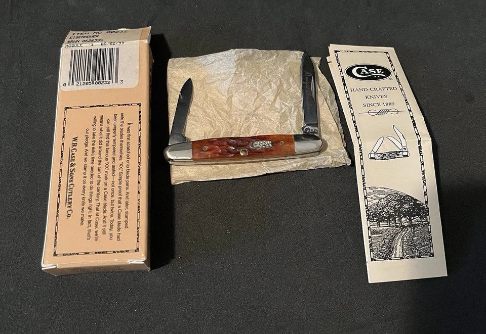 W.R. Case & Sons Cutlery Co. Case XX 06263 SS 1999 Eisenhower Brown Pocket Knife - Image 2 of 4